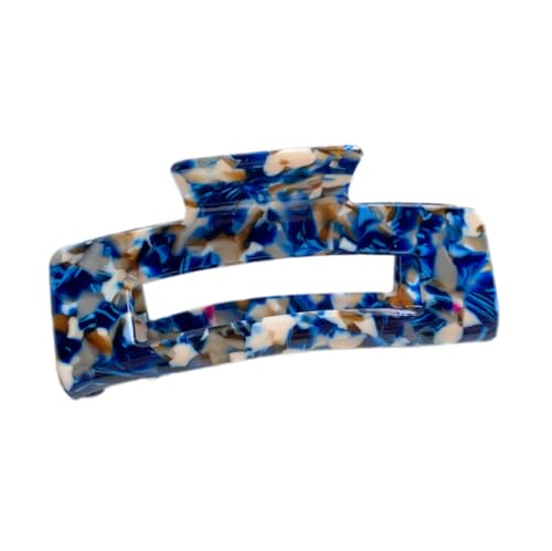 1 Stück Damen Haarklammern Groß Acetat Haarklauenclip Haarspangen für Dickes Haar Rutschfestes Haar Jaw Clips Kopfbedeckung Haarschmuck Haarstyling Zubehör für Frauen Mädchen,Blau B von Wambere