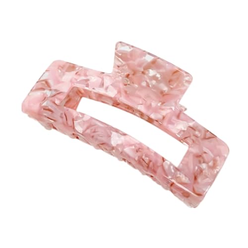 1 Stück Damen Haarklammern Groß Acetat Haarklauenclip Haarspangen für Dickes Haar Rutschfestes Haar Jaw Clips Kopfbedeckung Haarschmuck Haarstyling Zubehör für Frauen Mädchen,Rosa B von Wambere