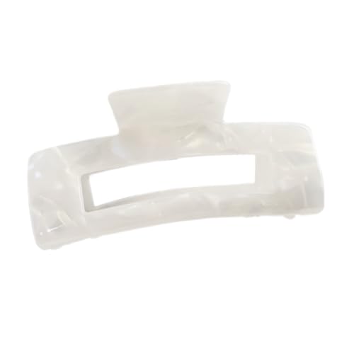 1 Stück Damen Haarklammern Groß Acetat Haarklauenclip Haarspangen für Dickes Haar Rutschfestes Haar Jaw Clips Kopfbedeckung Haarschmuck Haarstyling Zubehör für Frauen Mädchen,Weiß von Wambere