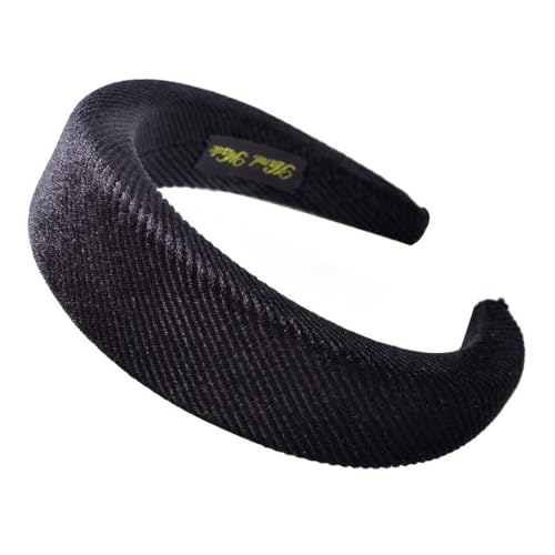 1 Stück Damen Haarreif Gewinde Stirnband Vintage Haarschmuck Stirnbänder Frauen Rutschfest Haar Accessoires Haarband Stirnreifen Kopfband Kopfbedeckung Kopfschmuck für Tägliches Tragen,Schwarz von Wambere