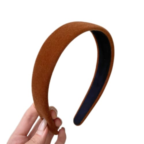 1 Stück Damen Haarreif Samt Stirnbänder Vintage Haar Accessoires Haarband Haarreifen Stirnband Kopfband Stirnreifen Haarschmuck Kopfbedeckung für Tägliches Tragen für Frauen Mädchen,Kaffee von Wambere