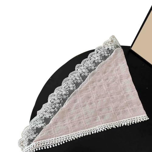 1 Stück Damen Retro Dreieck Kopftuch Stirnbänder Kopftüchern Haarbänder Stirnband Dreieckstuch Haarschal Haarband Kopfbedeckung Haarschmuck für Frauen Mädchen für Tägliches Tragen,Rosa von Wambere