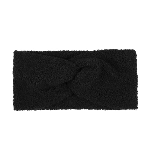1 Stück Damen Winter Stirnband Plüsch Stirnband Warme Stirnbänder Elastische Haarschmuck Kopfband Haar Accessoires Kopfschmuck für Täglichen Gebrauch Yoga Fitness Gesicht Waschen,Schwarz von Wambere