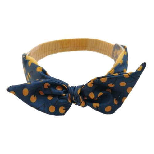 1 Stück Haarband mit Schleife,Schleife Stirnbänder Stirnband aus gepunktetem Stoff Haarschleifen Baby Haarband Weiche Haarschmuck Kopfband Babyzubehör Neugeborene Kopfbedeckung,Gelb von Wambere