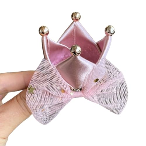 1 Stück Haarspangen Mädchen Kronenhaarnadel Haarklammern Kinder Haarspangen Prinzessin Tiara Crown Haarschmuck Hairclip Kopfbedeckung Haarstyling Accessoires für Geburtstags Party,Rosa von Wambere
