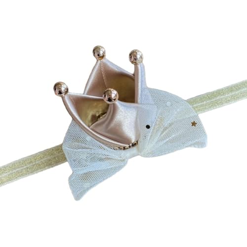 1 Stück Krone Stirnband Mädchen Prinzessin Tiara Crown Haarband Elastisches Krone Haarband Haarreif Haarschmuck Kopfbedeckung Haarstyling Accessoires für Geburtstags Party Festivals,Gold von Wambere