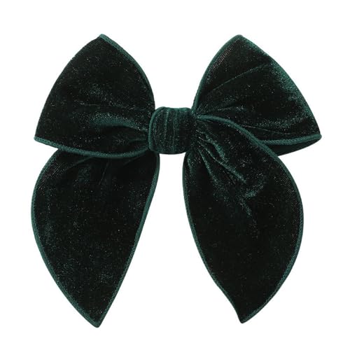 1 Stück Samt Schleife Haarnadel Damen Haarspange Haarschleifen Bogen-Haarnadel Rutschfeste Haarschmuck Haarklammern Haar Accessoires für Tägliches Tragen Hochzeit Party Weihnachten,Dunkelgrün von Wambere