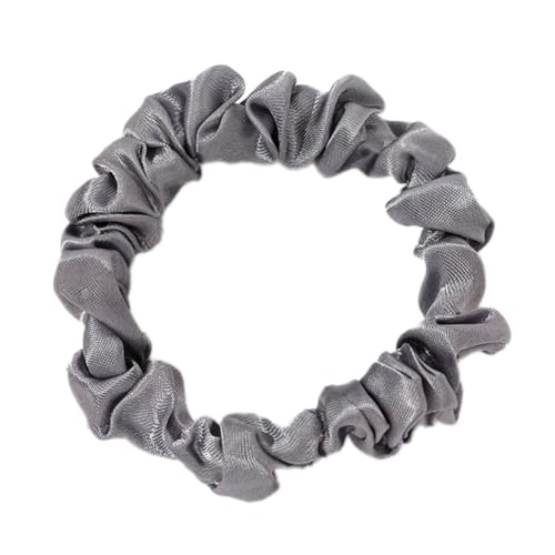 10 Stück Damen Seide Haarringe Haargummis Haare Ringe Seide Scrunchies Satin Haargummi Zopfgummis Pferdeschwanz Halter Hairband Haarschmuck Kopfbedeckung für Frauen Mädchen,Grau von Wambere