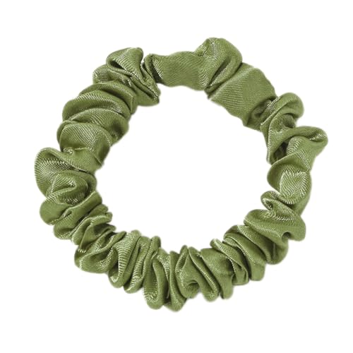 10 Stück Damen Seide Haarringe Haargummis Haare Ringe Seide Scrunchies Satin Haargummi Zopfgummis Pferdeschwanz Halter Hairband Haarschmuck Kopfbedeckung für Frauen Mädchen,Grün von Wambere