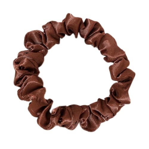 10 Stück Damen Seide Haarringe Haargummis Haare Ringe Seide Scrunchies Satin Haargummi Zopfgummis Pferdeschwanz Halter Hairband Haarschmuck Kopfbedeckung für Frauen Mädchen,Kaffee von Wambere