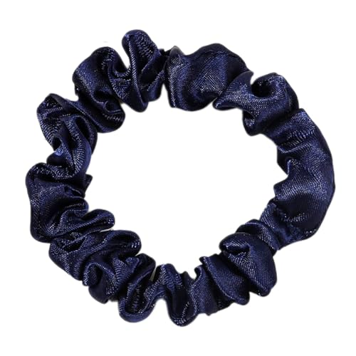 10 Stück Damen Seide Haarringe Haargummis Haare Ringe Seide Scrunchies Satin Haargummi Zopfgummis Pferdeschwanz Halter Hairband Haarschmuck Kopfbedeckung für Frauen Mädchen,Navy blau von Wambere