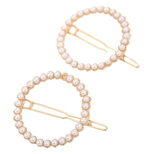 10 Stück Haarclips Damen mit Perlen,Metall Haarnadeln Geometrische Haarspangen,Haarnadel Kopfschmuck,Dutt Halter Clips,Braut Haarklammer Accessoires für Frauen Hochzeit Party Alltag,Gold B von Wambere