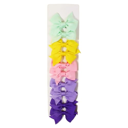 10 Stück Haarspange mit gerippter Satinschleife,Schleifenhaarnadel Schleife Haarspangen Haarschleifen Clips Babyschleifen Clips Haarklammern Haarclips Haarschmuck Kopfbedeckung,Bunt 3 von Wambere