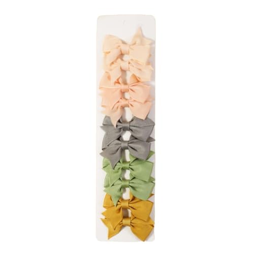 10 Stück Haarspange mit gerippter Satinschleife,Schleifenhaarnadel Schleife Haarspangen Haarschleifen Clips Babyschleifen Clips Haarklammern Haarclips Haarschmuck Kopfbedeckung,Bunt 8 von Wambere