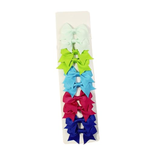 10 Stück Kleine Schleifenhaarnadel Schleife Haarnadel Haarspangen Haarschleifen Clips Babyschleifen Clips Haarspangen Haarschmuck Kopfbedeckung für Hochzeit Party Taufe Babyparty,Bunt 13 von Wambere