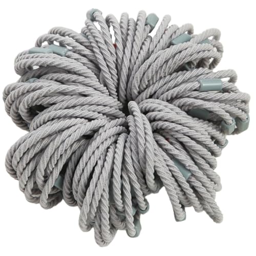 100 Stück Damen Gefädeltes Haargummis Haarringe Gummibänder Elastische Haarseil Haarband Kopfbedeckung Pferdeschwanzhalter Haarschnur Haarschmuck für Frauen Mädchen Tägliches Tragen,Hellgrau von Wambere
