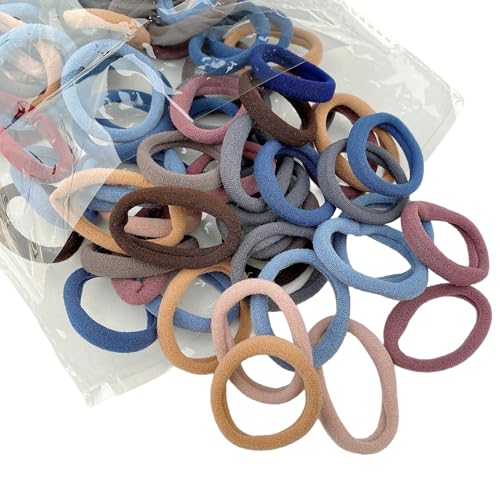 100 Stück Haargummis Nahtloses Haargummi Elastisches Haarseil Haarringe Damen Pferdeschwanzhalter Haarband Zopfgummis Haarbänder Haarschmuck Kopfschmuck für Tägliche Kleidung,Gemischt A von Wambere