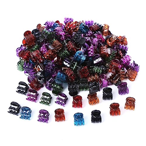 100 Stück Mini Haarspangen Klaue Haarspange Klipsen Haarklammer Haar Schmuck Haarklammern Mädchen Kinder Haarspangen Haarclips Damen für Mädchen Frauen Zubehör Tägliches Tragen,Gemischte Farbe von Wambere
