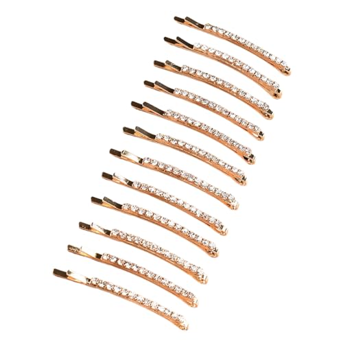 12 Stück Haarklammer Strass Haarnadeln Hochzeit Braut Bobby Pins Haarspangen Damen Haarklammer Haarschmuck Kopfschmuck Hair Clips Haaraccessoires für den täglichen Gebrauch,Blau von Wambere