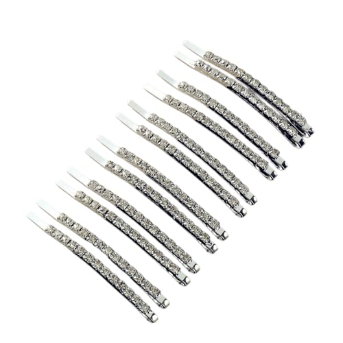 12 Stück Haarklammer Strass Haarnadeln Hochzeit Braut Bobby Pins Haarspangen Damen Haarklammer Haarschmuck Kopfschmuck Hair Clips Haaraccessoires für den täglichen Gebrauch,Rosarot von Wambere