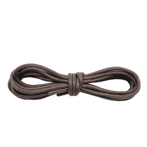 2 Paar reißfeste Langlebig Schnürsenkel Runde Gewachste Schuhbänder 2.5mm Dünne Shoelaces Business Schnürsenkel für Damen Herren Lederschuhe Stiefel Anzugschuhe Halbschuhe,Kaffee,80cm von Wambere