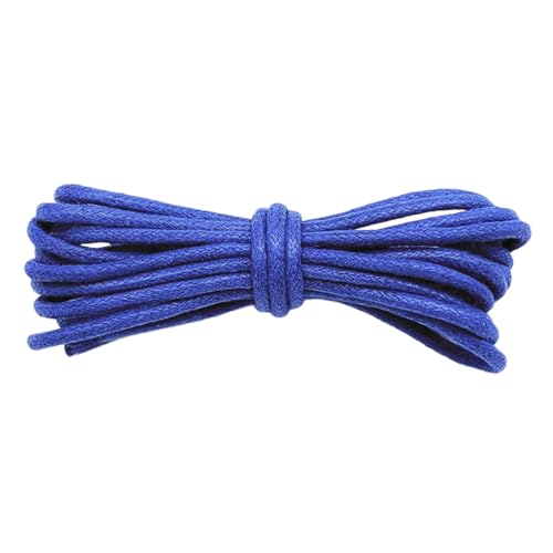 2 Paar reißfeste Langlebig Schnürsenkel Runde Gewachste Schuhbänder 2.5mm Dünne Shoelaces Business Schnürsenkel für Damen Herren Lederschuhe Stiefel Anzugschuhe Halbschuhe,Königsblau,50cm von Wambere