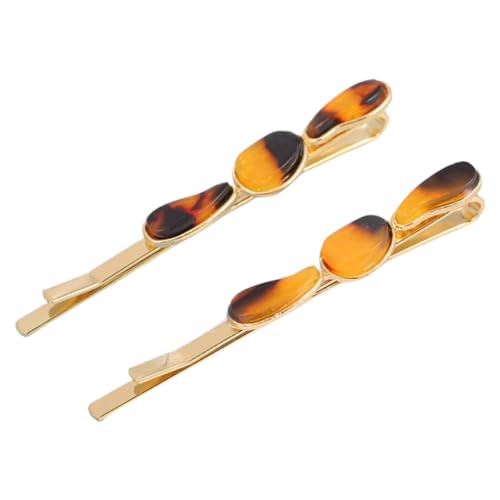 2 Paare Bobby Pins Damen Haarnadeln Vintage Haarnadel Bunt Haarspangen Hairpin Rutschfest Haarschmuck Haarklemmen Haarschieber Haar Clips Kopfbedeckung für Hochzeit Party Bankett,Kaffee von Wambere