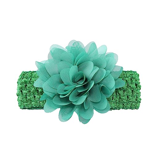 2 Stück Baby Haarband Kopfband Baby Schmuck Blumen Stirnband Babystirnband Mädchen Elastisches Stirnband Haarband Baby Taufe Neugeborene Mädchen Haarband Babyzubehör Haarschmuck,Dunkelgrün von Wambere