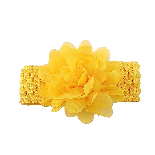 2 Stück Baby Haarband Kopfband Baby Schmuck Blumen Stirnband Babystirnband Mädchen Elastisches Stirnband Haarband Baby Taufe Neugeborene Mädchen Haarband Babyzubehör Haarschmuck,Gold von Wambere