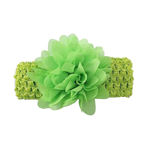 2 Stück Baby Haarband Kopfband Baby Schmuck Blumen Stirnband Babystirnband Mädchen Elastisches Stirnband Haarband Baby Taufe Neugeborene Mädchen Haarband Babyzubehör Haarschmuck,Grün von Wambere