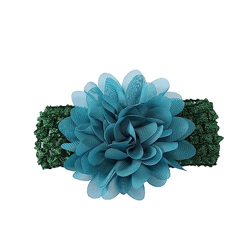 2 Stück Baby Haarband Kopfband Baby Schmuck Blumen Stirnband Babystirnband Mädchen Elastisches Stirnband Haarband Baby Taufe Neugeborene Mädchen Haarband Babyzubehör Haarschmuck,Tiefgrün von Wambere