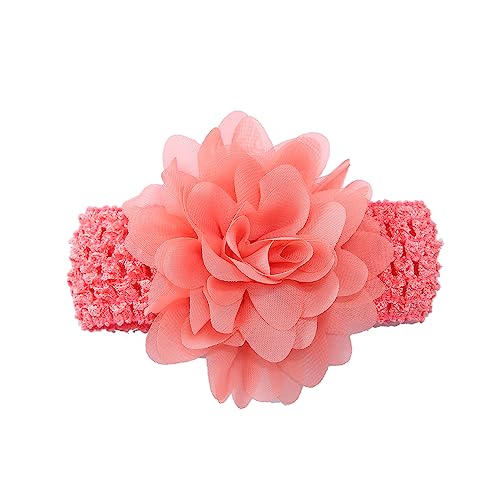 2 Stück Baby Haarband Kopfband Baby Schmuck Blumen Stirnband Babystirnband Mädchen Elastisches Stirnband Haarband Baby Taufe Neugeborene Mädchen Haarband Babyzubehör Haarschmuck,Wassermelonenrot von Wambere