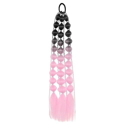 2 Stück Blasen-Pferdeschwanz-Zöpfe Extensions Pferdeschwanz Verlängerung Haarverlängerung mit Gummiband,Bubble Braid,Kunsthaar Zopf Haarteil für Damen,Chinesische Pferdeschwänze,Schwarz-Rosa 2 Stück Blasen-Pferdeschwanz-Zöpfe Extensions Pferdeschwanz Verlängerung Haarverlängerung mit Gummiband,Bubble Braid,Kunsthaar Zopf Haarteil für Damen,Chinesische Pferdeschwänze,Schwarz-Rosa von Wambere