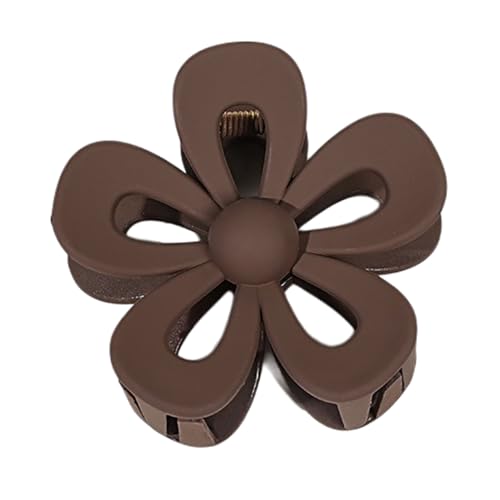 2 Stück Blumen Haarklammern Damen Blumenhaarnadel Haarspangen Rutschfeste Kopfbedeckung Krallenclip Haarkralle Haarclips Haarschmuck Haarstyling Zubehör für Tägliches Tragen,Dunkelkaffee von Wambere
