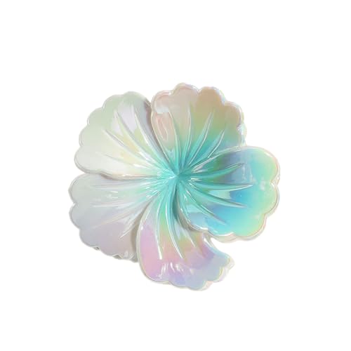2 Stück Bunte Farbverläufe Blumenhaarnadel Damen Blumen Haarklammern Rutschfeste Haarschmuck Krallenclip Haarnadel Haarspangen Frauen Kopfbedeckung Haarclips für Tägliches Tragen,Seeblau von Wambere