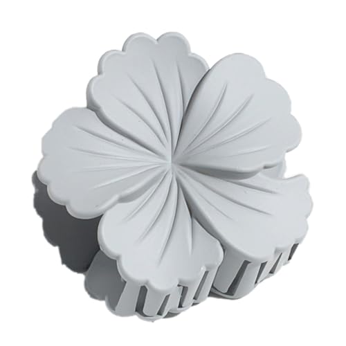 2 Stück Damen Blumenhaarnadel Blumen Haarklammern Frauen Rutschfeste Kunststoff Haarspangen Haarclips Haarschmuck Krallenclip Haar Krallen Kopfbedeckung für Tägliches Tragen,Grau von Wambere