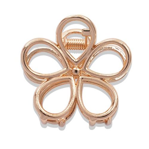 2 Stück Damen Blumenhaarnadel Metall Haarklammern Blumen Haarnadel Haarspangen Rutschfeste Kopfbedeckung Klein Krallenclip Haar Krallen Haarclips Haarschmuck für Tägliches Tragen,Gold von Wambere