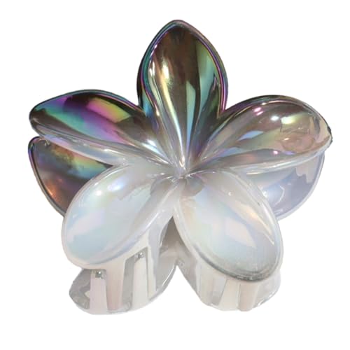 2 Stück Damen Farbverlauf Blumenhaarnadel Blumen Haarklammern Rutschfeste Kunststoff Krallenclip Haar Krallen Haarspangen Kopfbedeckung Haarklammern Haarschmuck für Tägliches Tragen,Dunkelgrau von Wambere