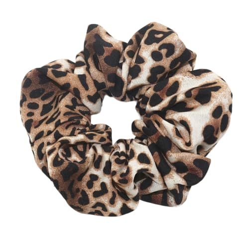2 Stück Damen Haargummi Leopardenmuster Haarband Dickdarm-Haarband Haar Scrunchies Elastische Gummibänder Haargummis Haarseil Pferdeschwanz Halter Kopfbedeckung Haarschmuck,Kaffee von Wambere
