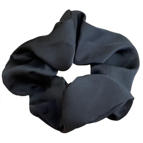 2 Stück Damen Haargummis Dickdarm Haarband Haarringe Elastische Gummibänder Haarseil Frauen Haarschmuck Pferdeschwanzhalter Haarschnur Kopfbedeckung für Outdoor Tägliches Tragen,Schwarz von Wambere