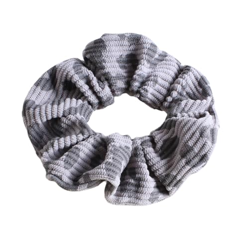 2 Stück Damen Haargummis Haarringe Dickdarm Haarband Frauen Haarschmuck Elastische Scrunchies Gummibänder Haarseil Kopfschmuck Pferdeschwanzhalter Haarband Haar Accessoires,Grau von Wambere