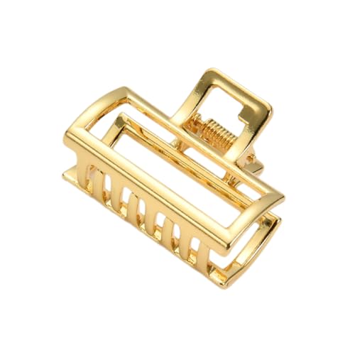 2 Stück Damen Haarklammern Metall Haarnadel Haarspangen Frauen Haarspangen Haarkrallen Clips Rutschfeste Haarschmuck Haarklauenclips Haar Accessoires Kopfschmuck für Tägliches Tragen,Gold A von Wambere