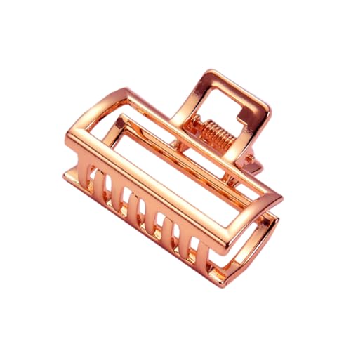 2 Stück Damen Haarklammern Metall Haarnadel Haarspangen Frauen Haarspangen Haarkrallen Clips Rutschfeste Haarschmuck Haarklauenclips Haar Accessoires Kopfschmuck für Tägliches Tragen,Roségold A von Wambere