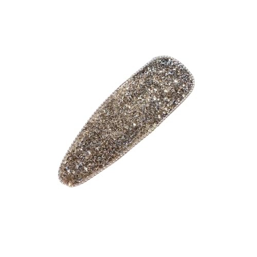 2 Stück Damen Haarspange Strass Haarnadel Seitlicher Pony Haarnadel Haarschmuck Wassertropfen Haarnadel Haarclips Rutschfest Kopfbedeckung Haarklammern für Geburtstag Party Bankett,Grau von Wambere