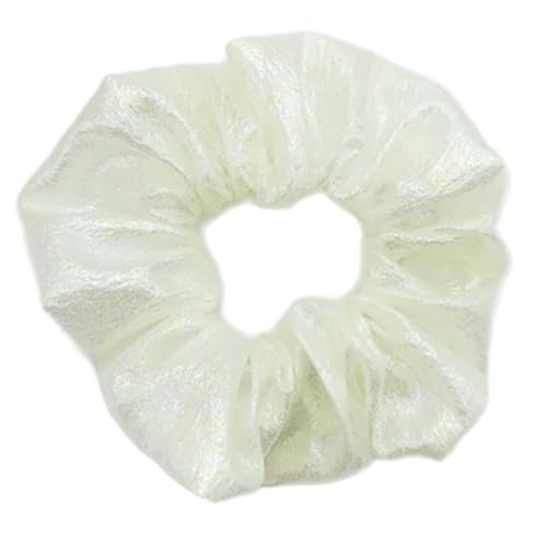 2 Stück Damen Meerjungfrau Haarringe Haargummi Elastische Gummibänder Haarseil Haarschmuck Pferdeschwanzhalter Haarschnur Kopfbedeckung für Mädchen Frauen Tägliches Tragen,Beige von Wambere