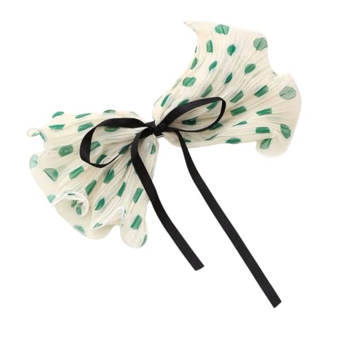 2 Stück Damen Schleifen Haarspangen Schleifenhaarnadel mit Punkten Federklammer Haarnadel Rutschfeste Haarschmuck Haarschleifen Clips Kopfschmuck für Hochzeit Geburtstag Party,Grün von Wambere