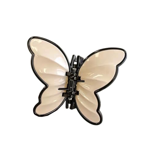 2 Stück Damen Schmetterling Haarspangen Vintage 3D Schmetterling Haarnadel Haarklammern Haarclip Frauen Rutschfeste Haarschmuck Hair Jaw Clip Kopfbedeckung für Tägliches Tragen,Kaffee von Wambere