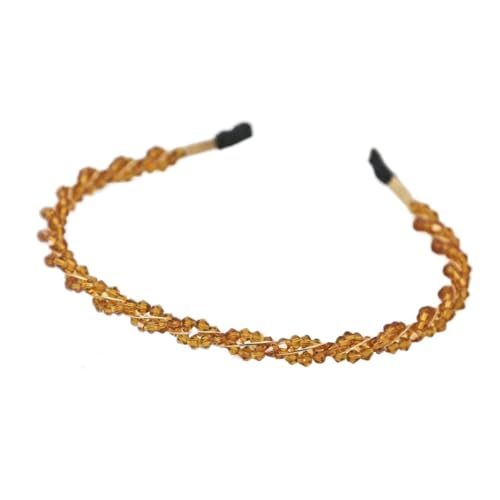 2 Stück Haarband Damen Haarreifen Vintage Stirnband Haarschmuck Rutschfestes Stirnbänder Haarreif Frauen Haarbänder Kopfbedeckung Kopfschmuck für Tägliches Tragen Sports Yoga,Khaki A von Wambere