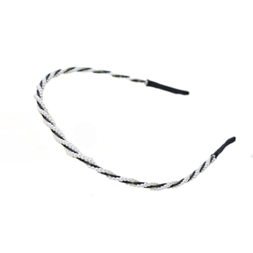 2 Stück Haarband Damen Haarreifen Vintage Stirnband Haarschmuck Rutschfestes Stirnbänder Haarreif Frauen Haarbänder Kopfbedeckung Kopfschmuck für Tägliches Tragen Sports Yoga,Schwarz B von Wambere