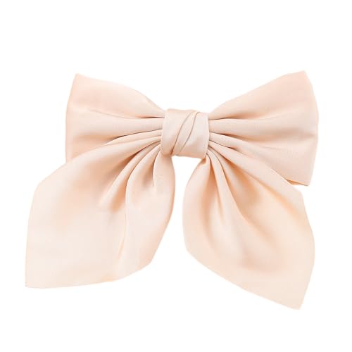 2 Stück Schleifen Haarnadel Damen Schleifen Haarspangen Federklammer Haarnadelschleife Rutschfeste Kopfbedeckung Frauen Bogen Haarnadel Haarschmuck für Hochzeit Party Geburtstag,Beige von Wambere